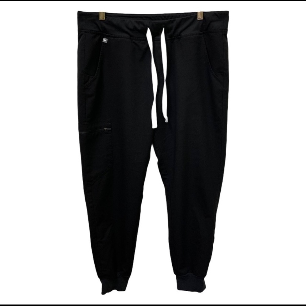 Figs Zamora jogger scrub pants, black, Large Petite excellent used condition
